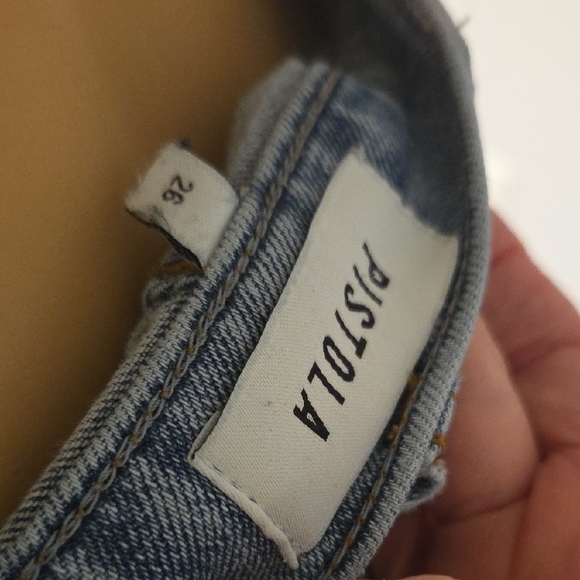 Pistola Ripped Light Blue Cropped Jeans - Picture 9 of 10